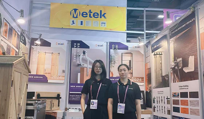 Hangzhou Metek Co., Ltd. Has Brought New Products, Barn Door, Barn Door Hardware, Metal Frame Doors, Wooden Doors, Wall Panels, Outdoor Tool Rooms, Etc. Our Booth Number Is 12.1K03. Welcome To Visit Our Booth!