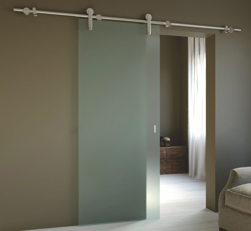 Sliding Barn Door Hardware Track Kit for Glass Doors