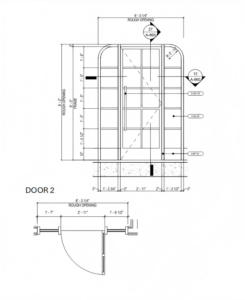 Arched Crittall Style Sliding Metal Glass Door