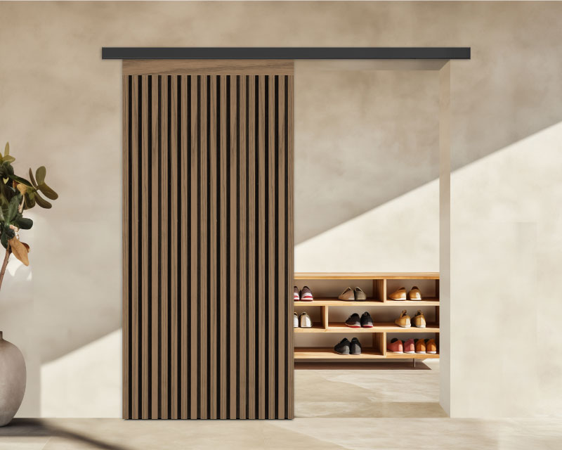 Acoustic Panel Door with Barn Door Hardware Kit