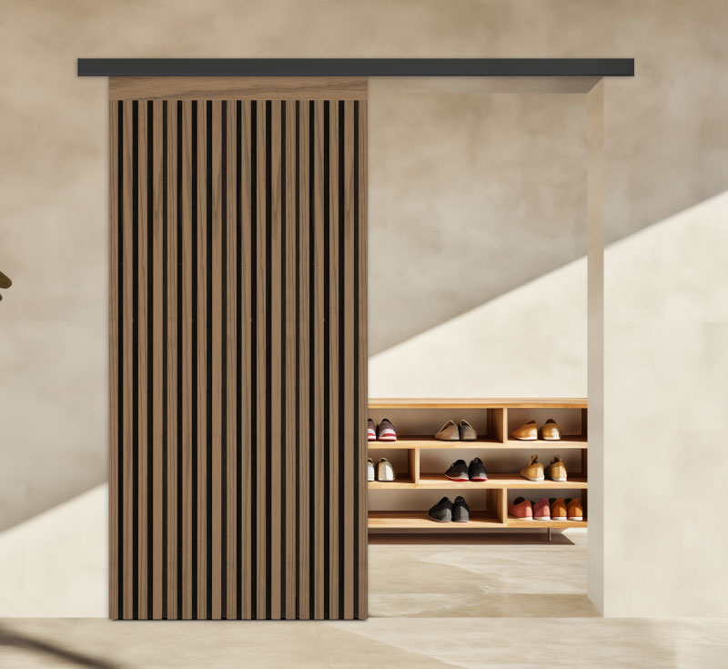 Acoustic Panel Door with Barn Door Hardware Kit