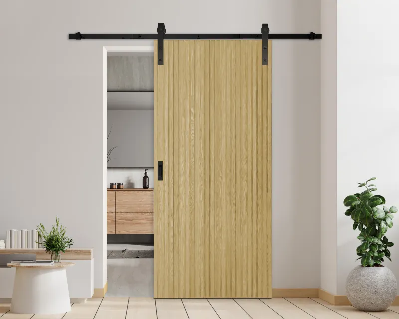 Wooden Sliding Barn Door with Barn Door Hardware Kit