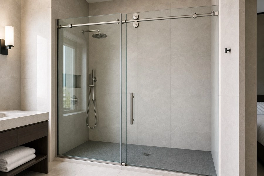 frameless sliding shower door