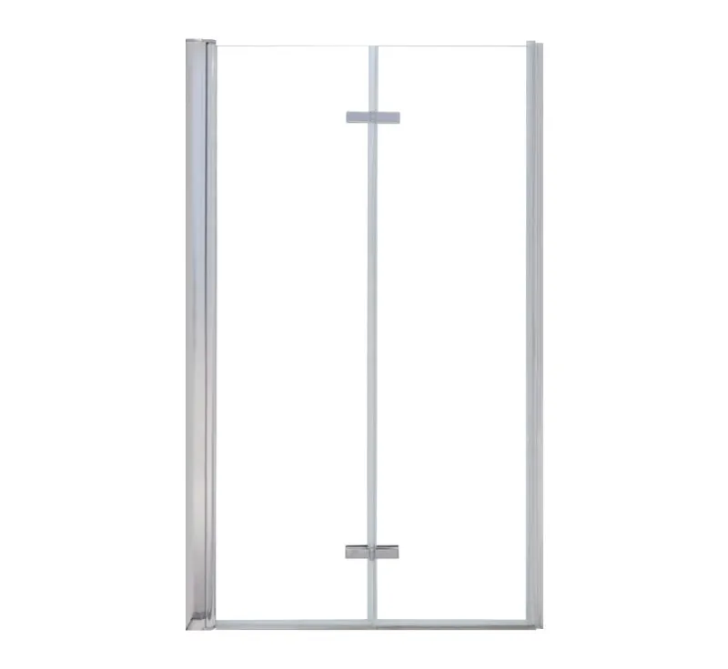 Polished Chrome Framed Pivot Shower Door, Inward & Outward Swing Pivoting Shower Screen for Shower Alcove Niche