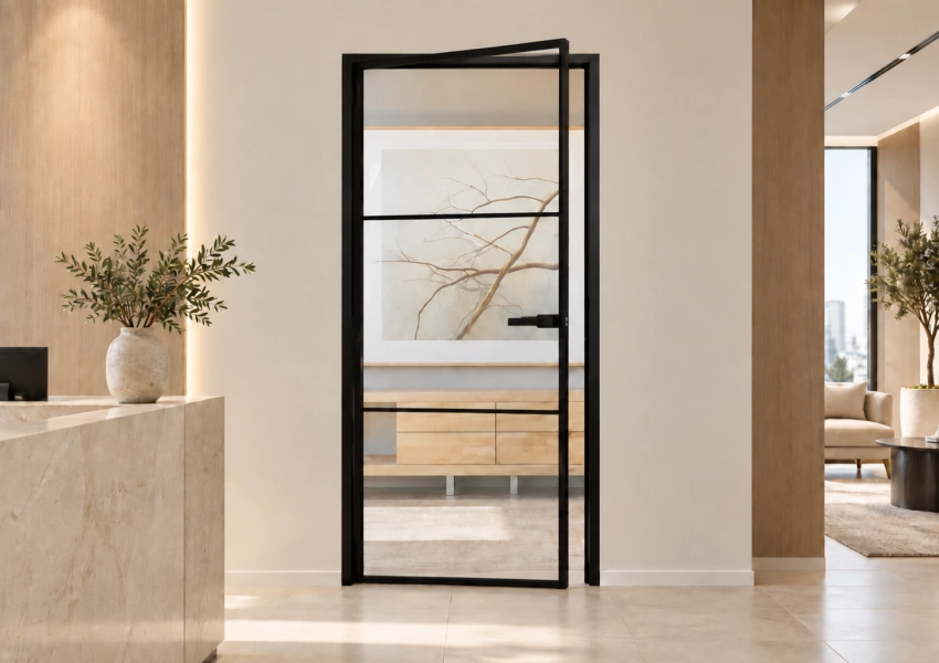 Glass Sliding Door vs Hinged Glass Door for Offices and Hotels